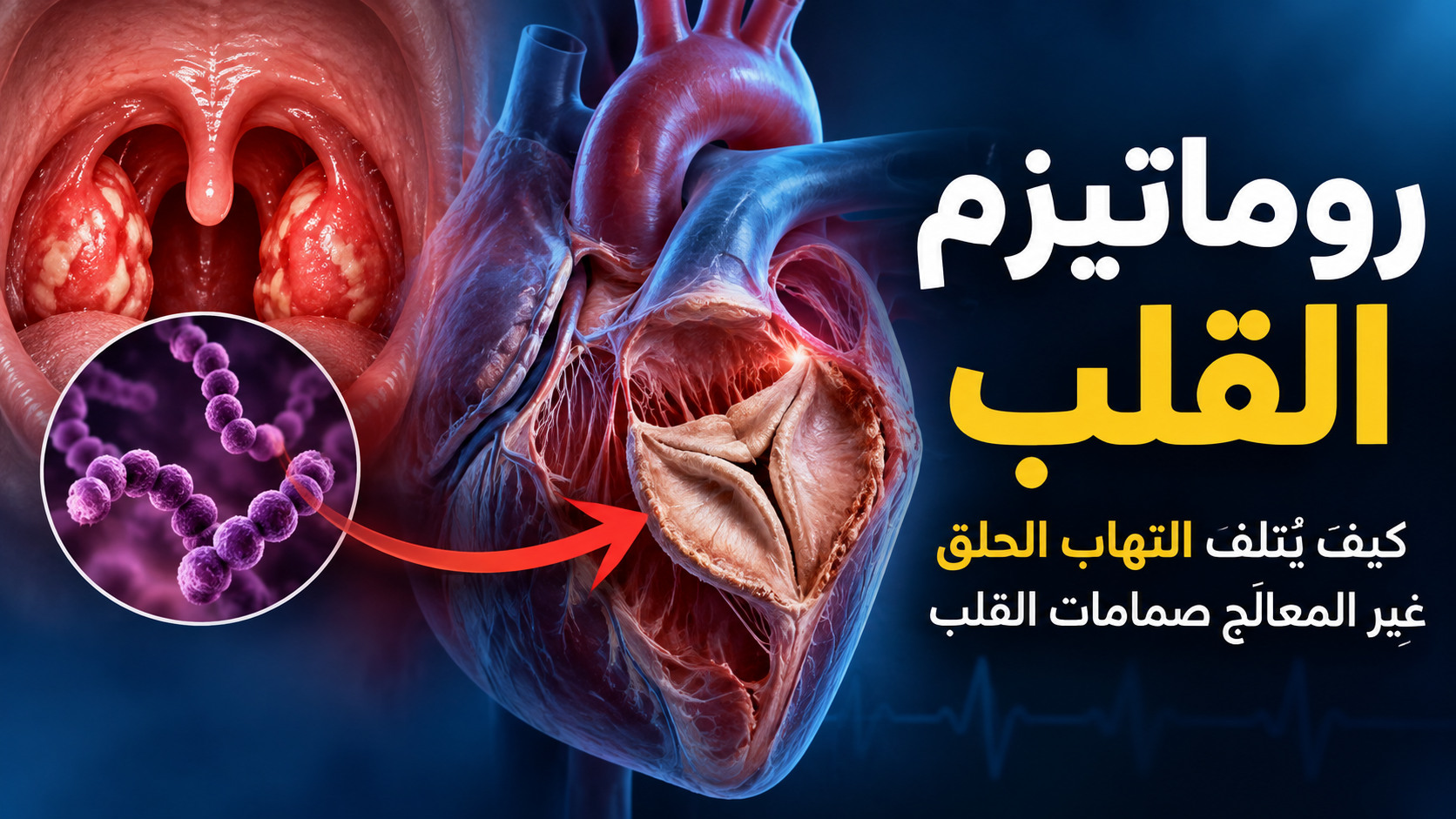 روماتيزم القلب: كيف يُتلف التهاب الحلق غير المعالَج صمامات القلب
