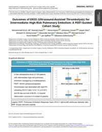Outcomes of EKOS (Ultrasound-Assisted Thrombolysis) for Intermediate–High-Risk Pulmonary Embolism: A PERT-Guided Cohort Study